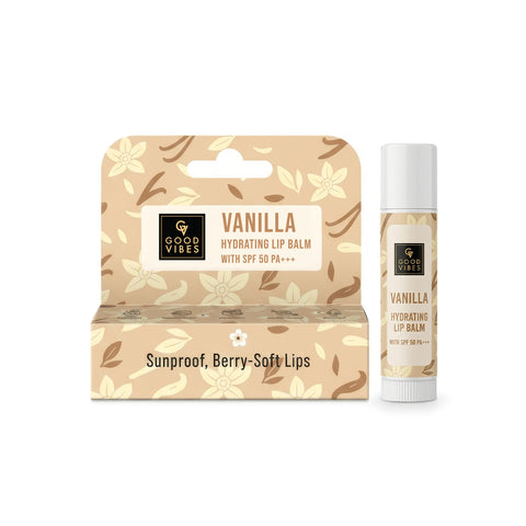 Good Vibes Vanilla Hydrating Lip Balm SPF 50 PA+++ – 4 gm