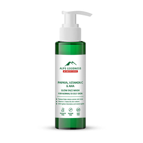 Alps Goodness Vitamin C Glow Face Wash for Normal to Oily Skin with Papaya & AHA (100 ml)