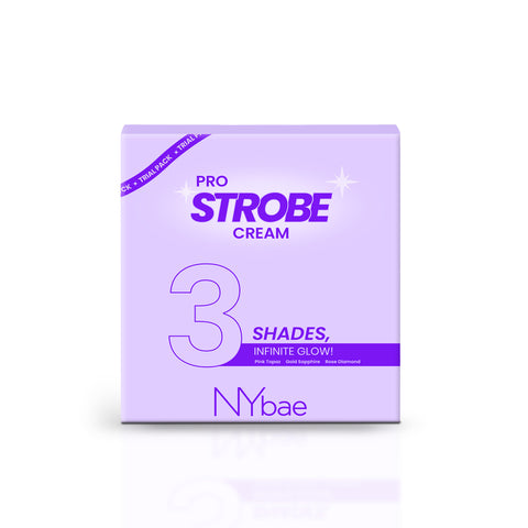 NY Bae Pro Strobe Cream Trial Pack of 3: Pink Topaz, Rose Diamond & Gold Sapphire (10 gm x 3) | Primer + Moisturizer + Highlighter | Dewy Glowing Skin | Instant Glow | Korean Glow, Sun-kissed Glow & Golden Hour Glow | Suited for all Skin Tones