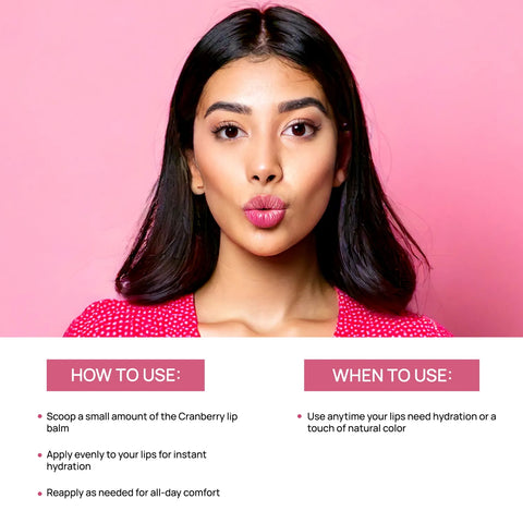 Good Vibes Cranberry Brightening Lip Balm | New & Improved| Ideal for Chapped & Pigmented lips | Brightens lips (5.5 gm)