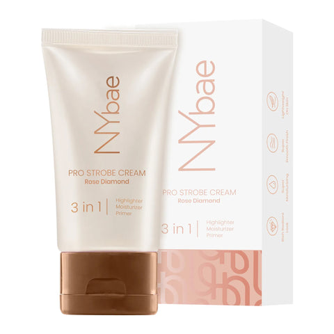 NY Bae PRO Strobe Cream - Rose Diamond (30 gm) | Primer + Highlighter + Moisturizer | Dewy Makeup | Glowing Korean Skin | Liquid Highlighter | Intense Glow | Value Pack | Best Suited For Normal To Dry Skin
