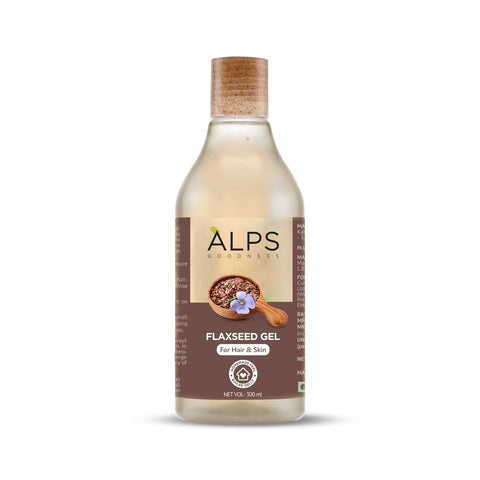 Alps Goodness Flaxseed Gel (300 ml) | For Hair & Skin | Frizz-Control | Smoothening | Moisture Rich | Soft Long Hair