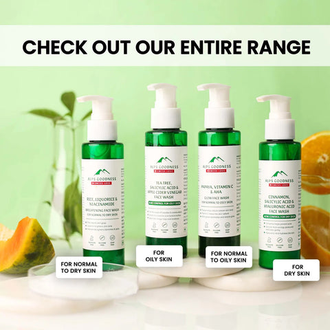 Alps Goodness Vitamin C Glow Face Wash for Normal to Oily Skin with Papaya & AHA (100 ml)