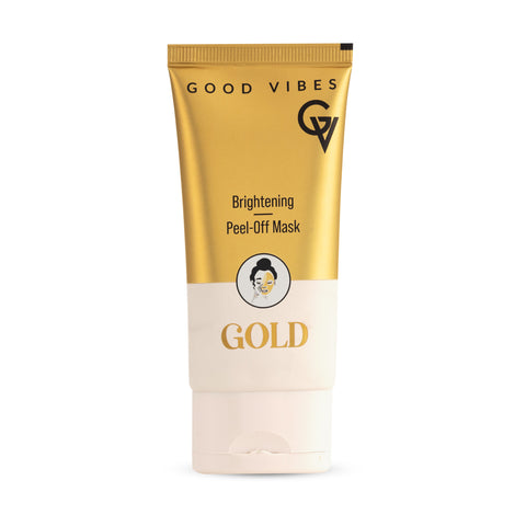 Good Vibes New & Improved Gold Brightening Peel Off Mask with Instant Brightening Instant Firming and Natural Botox Effect (50 gm)