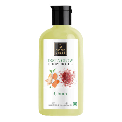 Good Vibes Ubtan Insta Glow Shower Gel | (Body Wash) For Glowing Skin | (300 ml)