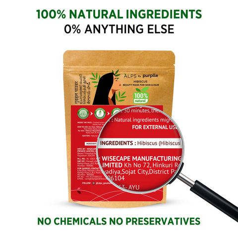 Alps Goodness Powder - Hibiscus (50 gm) | Gurhal Powder| Japapushpa Powder| 100% Natural Powder | No Chemicals No Preservatives No Pesticides | Hair Mask| Face Mask | RHair Mask for hair growth | Face Mask for dull skin