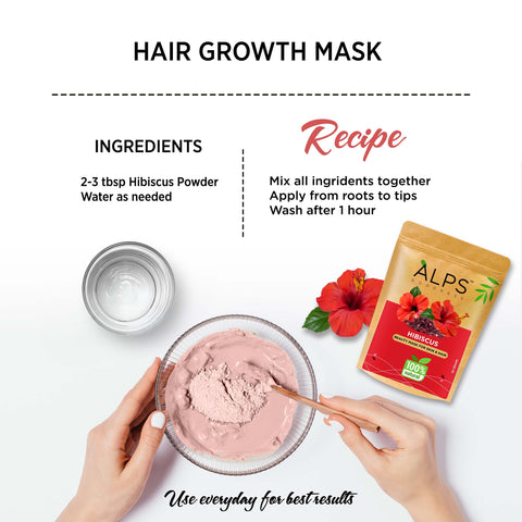 Alps Goodness Powder - Hibiscus (50 gm) | Gurhal Powder| Japapushpa Powder| 100% Natural Powder | No Chemicals No Preservatives No Pesticides | Hair Mask| Face Mask | RHair Mask for hair growth | Face Mask for dull skin
