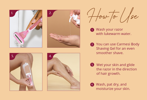 Carmesi Silk Care Body Razors (Pack of 3)