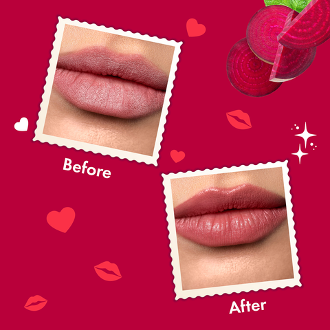 Good Vibes Beetroot Plumping Lip Balm |New & Improved| SPF | Reduces Pigmentation, Perfectly Tinted Lips | Hydrating & Nourishing Care | With Sweet Almond & Olive Oils (5.5 gm)