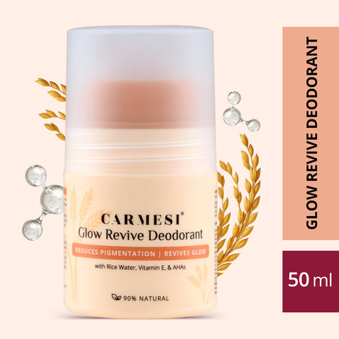 Carmesi Glow Revive Underarm Roll On Deodorant for Women 50ml