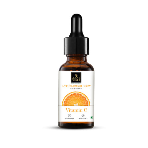 Good Vibes Anti-Blemish Glow Vitamin C Face Serum | Free 50% Product Extra | Brightens skin, Light, Non- Sticky |15 ml