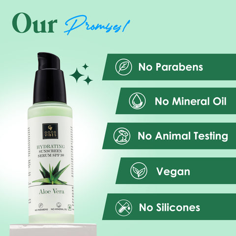 Good Vibes Aloe Vera Hydrating Sunscreen Serum SPF30 (45 ml)