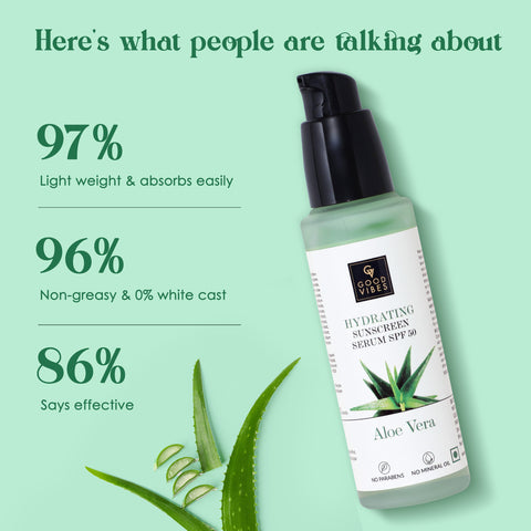 Good Vibes Aloe Vera Hydrating Sunscreen Serum SPF50 (45 ml)