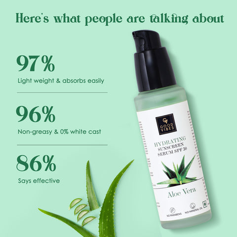 Good Vibes Aloe Vera Hydrating Sunscreen Serum SPF30 (45 ml)