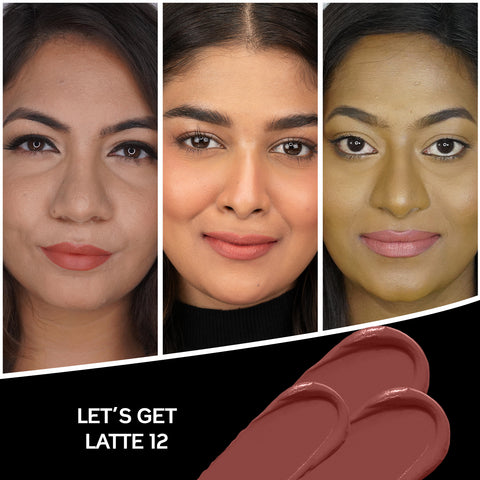 FACES CANADA Comfy Matte Creme Lipstick - Let’s Get Latte, 4.2 gm | Long Stay | Creamy Matte Finish | Intense Color | Hydrating & Nourishing | Smooth Application