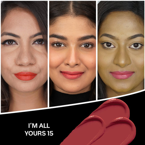 FACES CANADA Comfy Matte Creme Lipstick - I’m All Yours, 4.2 gm | Long Stay | Creamy Matte Finish | Intense Color | Hydrating & Nourishing | Smooth Application