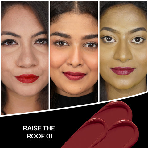 FACES CANADA Comfy Matte Creme Lipstick - Raise The Roof, 4.2 gm| Long Stay | Creamy Matte Finish | Intense Color | Hydrating & Nourishing | Smooth Application