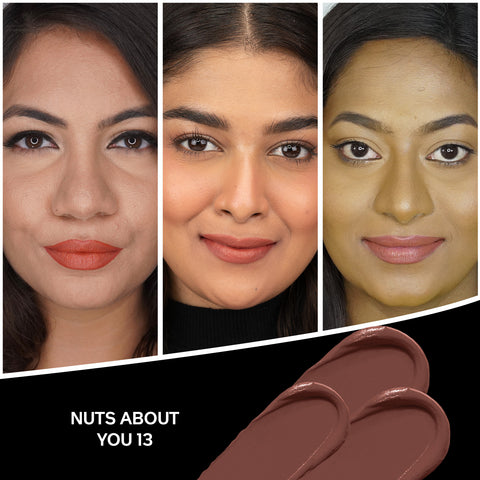 FACES CANADA Comfy Matte Creme Lipstick - Nuts About You, 4.2 gm | Long Stay | Creamy Matte Finish | Intense Color | Hydrating & Nourishing | Smooth Application