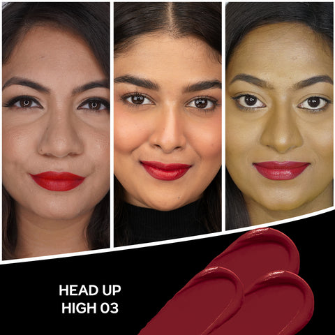 FACES CANADA Comfy Matte Creme Lipstick - Head Up High, 4.2 gm| Long Stay | Creamy Matte Finish | Intense Color | Hydrating & Nourishing | Smooth Application