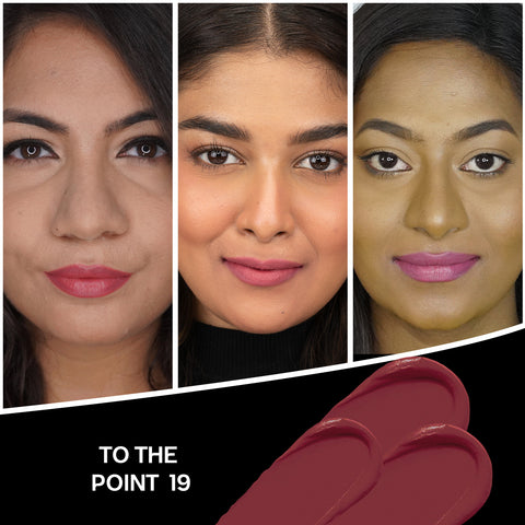 FACES CANADA Comfy Matte Creme Lipstick - To The Point, 4.2 gm | Long Stay | Creamy Matte Finish | Intense Color | Hydrating & Nourishing | Smooth Application