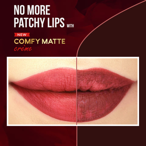 FACES CANADA Comfy Matte Creme Lipstick - To The Point, 4.2 gm | Long Stay | Creamy Matte Finish | Intense Color | Hydrating & Nourishing | Smooth Application