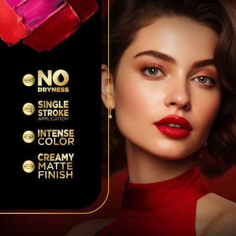 FACES CANADA Comfy Matte Creme Lipstick - Head Up High, 4.2 gm| Long Stay | Creamy Matte Finish | Intense Color | Hydrating & Nourishing | Smooth Application