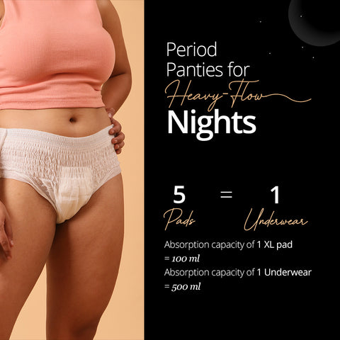Carmesi Disposable Period Panties (M-L) - 4 Pcs