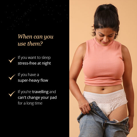Carmesi Disposable Period Panties (M-L) - 4 Pcs