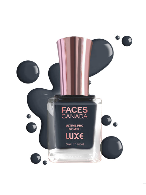 FACES CANADA Ultime Pro Splash Luxe Nail Enamel - Thunderstorm (L38), 12ml | Glossy Finish | Quick Drying | Long Lasting | High Shine | Chip Defiant | Even-Finish | Vegan | Non-Toxic | Ethanol-Free