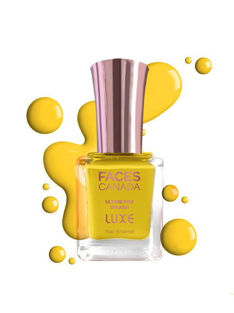 FACES CANADA Ultime Pro Splash Luxe Nail Enamel - Sunshine (L56), 12ml | Glossy Finish | Quick Drying | Long Lasting | High Shine | Chip Defiant | Even-Finish | Vegan | Non-Toxic | Ethanol-Free
