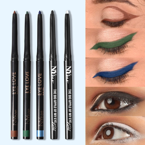 NY Bae Colored Kajal - Navy Nuance (0.30 gm) | Blue Kajal | Eyeliner | Waterproof | Smudgeproof | Kajal Pencil | Eye Makeup | Eyeshadow