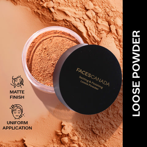 FACES CANADA Setting and Finishing Loose Powder, 10 gm | Sheer Coverage & Naturally Radiant Finish | Non- Drying & Lightweight | Evens Out Skin Tone | Soft Focus Effect | Blurs Imperfections
