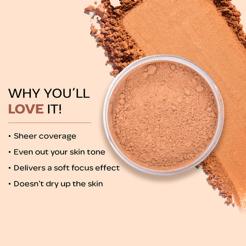 FACES CANADA Setting and Finishing Loose Powder, 10 gm | Sheer Coverage & Naturally Radiant Finish | Non- Drying & Lightweight | Evens Out Skin Tone | Soft Focus Effect | Blurs Imperfections
