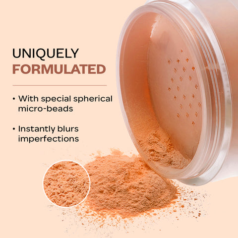 FACES CANADA Setting and Finishing Loose Powder, 10 gm | Sheer Coverage & Naturally Radiant Finish | Non- Drying & Lightweight | Evens Out Skin Tone | Soft Focus Effect | Blurs Imperfections