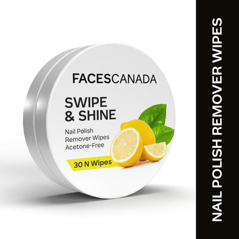 FACES CANADA Swipe & Shine Nail Polish Remover Wipes - Lemon 30 pc