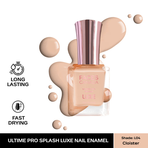 FACES CANADA Ultime Pro Splash Luxe Nail Enamel - Cloister (L04), 12ml | Glossy Finish | Quick Drying | Long Lasting | High Shine | Chip Defiant | Even-Finish | Vegan | Non-Toxic | Ethanol-Free