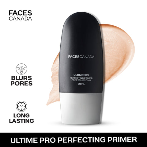 FACES CANADA Ultime Pro Perfecting Primer, 30 ml | Lightweight Pore Minimizing Face Primer | Makes Makeup Long lasting | Blurs Pores, Fine Lines & Imperfections | Blends Smoothly | Oil Free Matte Look