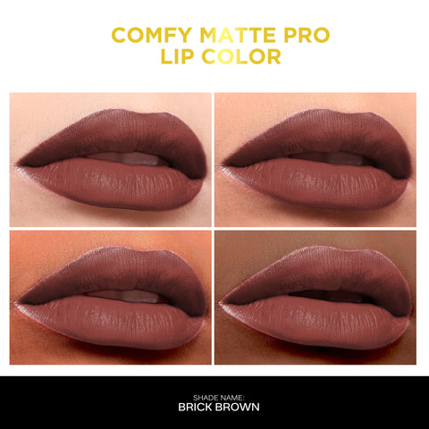 FACES CANADA Comfy Matte Pro Liquid Lipstick - Brick Brown 08, 5.5 ml | 10HR Longstay | Intense Color | Macadamia Oil & Olive Butter Infused | Lightweight Super Smooth | No Dryness | No Alcohol