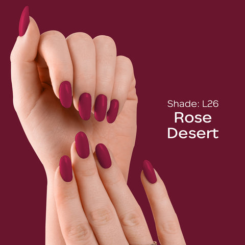 FACES CANADA Ultime Pro Splash Luxe Nail Enamel - Rose Desert (L26), 12ml | Glossy Finish | Quick Drying | Long Lasting | High Shine | Chip Defiant | Even-Finish | Vegan | Non-Toxic | Ethanol-Free