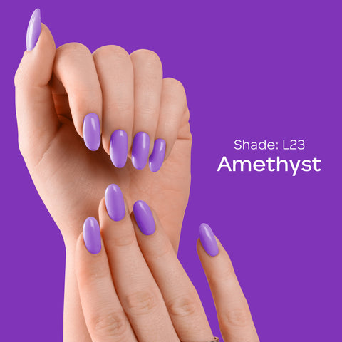 FACES CANADA Ultime Pro Splash Luxe Nail Enamel - Amethyst (L23), 12ml | Glossy Finish | Quick Drying | Long Lasting | High Shine | Chip Defiant | Even-Finish | Vegan | Non-Toxic | Ethanol-Free