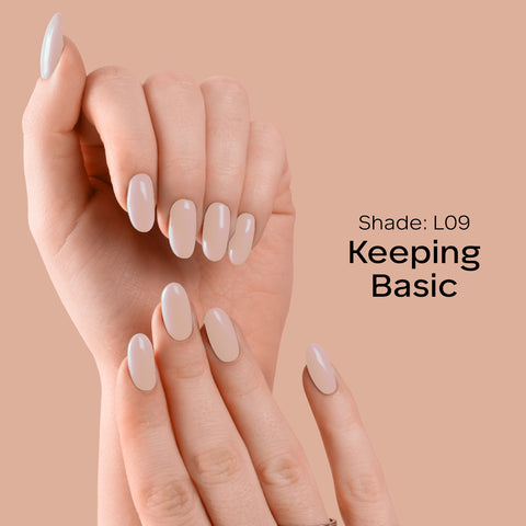 FACES CANADA Ultime Pro Splash Luxe Nail Enamel - Keeping Basic (L09), 12ml | Glossy Finish | Quick Drying | Long Lasting | High Shine | Chip Defiant | Even-Finish | Vegan | Non-Toxic | Ethanol-Free