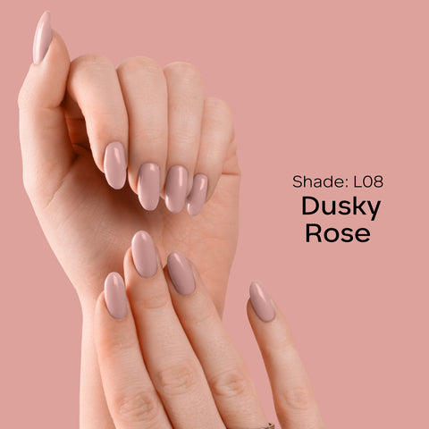FACES CANADA Ultime Pro Splash Luxe Nail Enamel - Dusky Rose (L08), 12ml | Glossy Finish | Quick Drying | Long Lasting | High Shine | Chip Defiant | Even-Finish | Vegan | Non-Toxic | Ethanol-Free