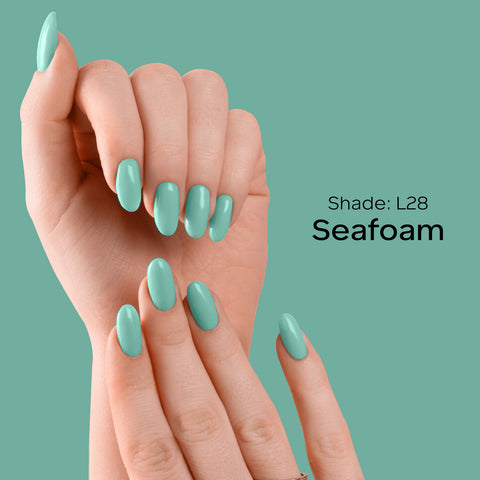 FACES CANADA Ultime Pro Splash Luxe Nail Enamel - Seafoam (L28), 12ml | Glossy Finish | Quick Drying | Long Lasting | High Shine | Chip Defiant | Even-Finish | Vegan | Non-Toxic | Ethanol-Free