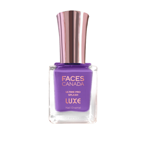 FACES CANADA Ultime Pro Splash Luxe Nail Enamel - Amethyst (L23), 12ml | Glossy Finish | Quick Drying | Long Lasting | High Shine | Chip Defiant | Even-Finish | Vegan | Non-Toxic | Ethanol-Free