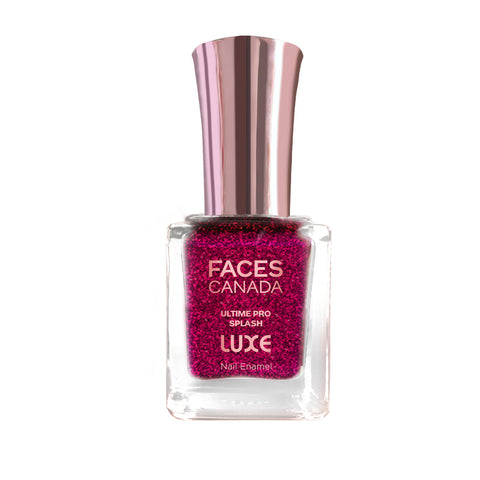 FACES CANADA Ultime Pro Splash Luxe Nail Enamel - Ruby Rush (L18), 12ml | Glossy Finish | Quick Drying | Long Lasting | High Shine | Chip Defiant | Even-Finish | Vegan | Non-Toxic | Ethanol-Free