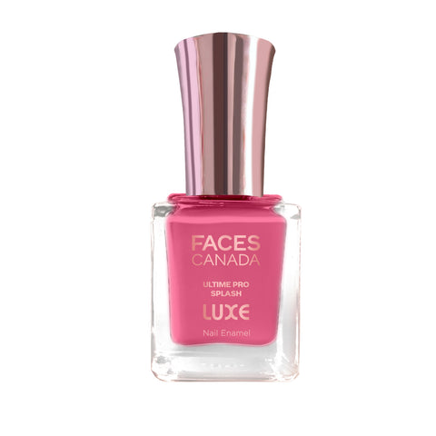 FACES CANADA Ultime Pro Splash Luxe Nail Enamel - Bubblegum (L01), 12ml | Glossy Finish | Quick Drying | Long Lasting | High Shine | Chip Defiant | Even-Finish | Vegan | Non-Toxic | Ethanol-Free