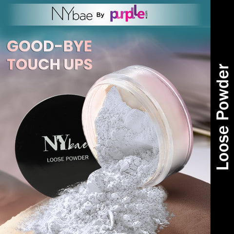 NY Bae Translucent Loose Powder (5.8 gm) | White | Matte Finish | Almond, Jojoba & Sunflower Oils | Makeup Setting Powder | Long Lasting