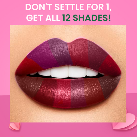 NY Bae 12 In 1 Mini Lip Kit Set (14.4 gm) | Red & Nude Lipstick | Lip Crayon | Lip & Cheek Tint | Lipstick Pallete| Makeup Kit | Lip Kit | Blush - Everyday Empress 02