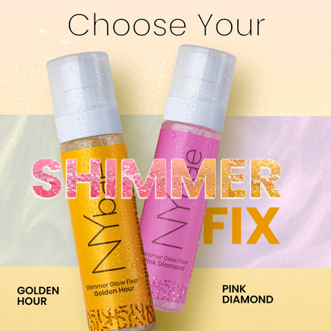NY Bae Shimmer Glow Fixer - Golden Hour (110 ml) | Setting Spray | Gold Glow | Dewy Korean Skin | Makeup Fixer | Sets Makeup | Strobe Glow | Crease-Free