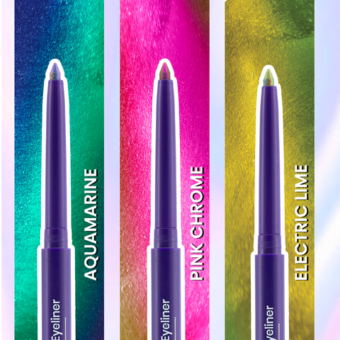 NY Bae Holographic Eyeliner - Aquamarine 01 | Kajal | Waterproof Eyeliner | Long Lasting | Eyeshadow | Pen Eyeliner | Purple Blue Eyeliner | Eye Makeup (0.25 gm)